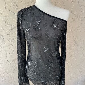 Elegant Black One-Shoulder Top